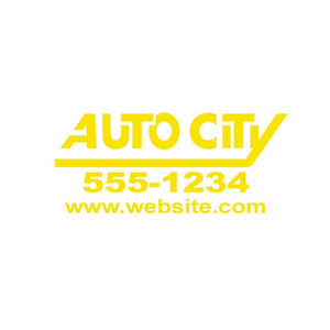 Custom Die-Cut Auto Decals Sales Department The Dealership Store Yellow