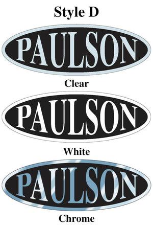 Custom Domed Auto Decals Sales Department The Dealership Store Style D White