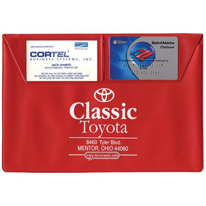 Custom Vinyl Policy Holders - Document Holder Sales Department The Dealership Store Standard Red