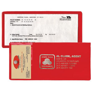 Custom Vinyl Policy Holders - Policy Pouch Sales Department The Dealership Store Red