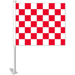 Clip-On Window Flags (Standard Flags) Sales Department The Dealership Store Checkered - Red