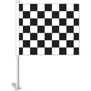 Clip-On Window Flags (Standard Flags) Sales Department The Dealership Store Checkered - Black