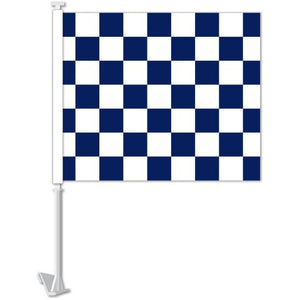 Clip-On Window Flags (Standard Flags) Sales Department The Dealership Store Checkered - Blue