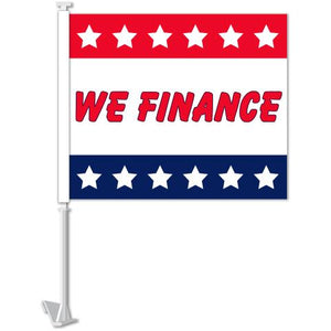 Clip-On Window Flags (Standard Flags) Sales Department The Dealership Store Patriotic - We Finance