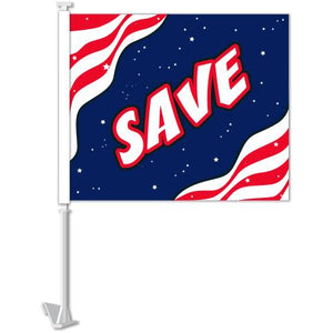 Clip-On Window Flags (Standard Flags) Sales Department The Dealership Store Flag - Save