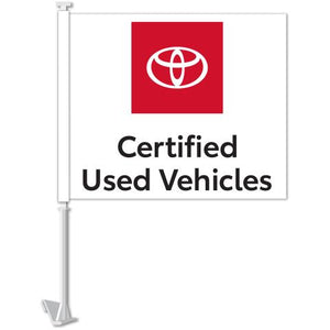 Clip-On Window Flags (Manufacturer Flags) Sales Department The Dealership Store Toyota Certified Used Vehicles