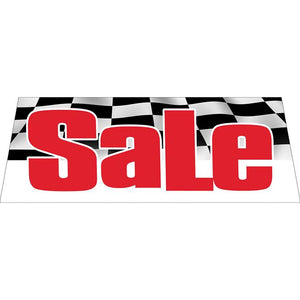 Windshield Banners Sales Department The Dealership Store Sale -Checkered