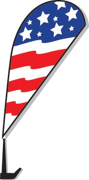 Clip-On Paddle Flags Sales Department The Dealership Store American Flag