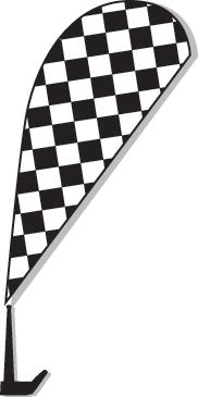 Clip-On Paddle Flags Sales Department The Dealership Store Checkered - Black