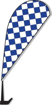 Clip-On Paddle Flags Sales Department The Dealership Store Checkered - Blue