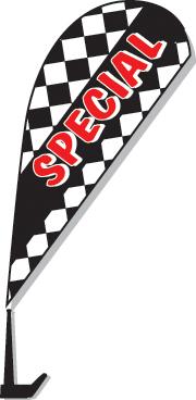 Clip-On Paddle Flags Sales Department The Dealership Store Checkered - Special