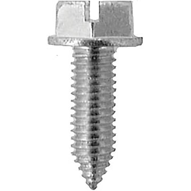 License Plate Screws - Slotted Hex Washer Head (Zinc)