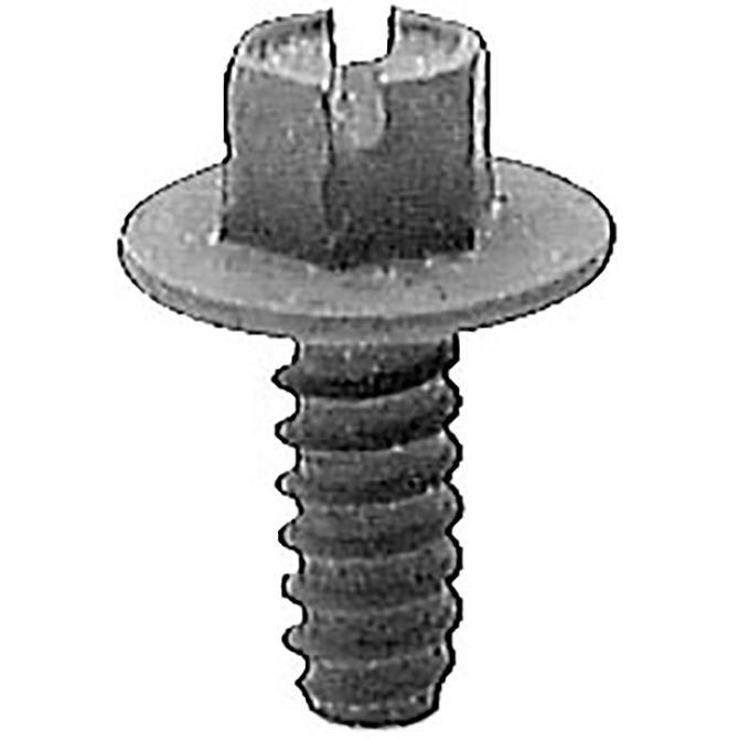 License Plate Screws - Slotted Hex Washer Head (Black E-Coat)