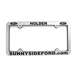 Custom Chrome License Plate Frames Sales Department The Dealership Store Shiny Chrome Economy Recessed Letter