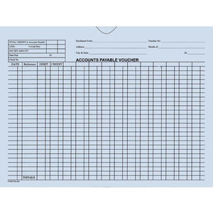 Accounts Payable Voucher Envelopes - General Accounting Style (500 Per Box) Office Forms The Dealership Store Blue