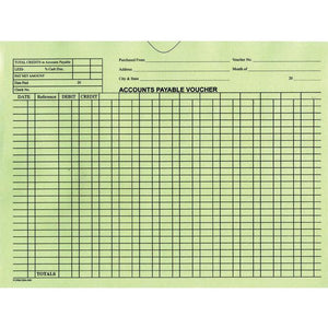 Accounts Payable Voucher Envelopes - General Accounting Style (500 Per Box) Office Forms The Dealership Store Green