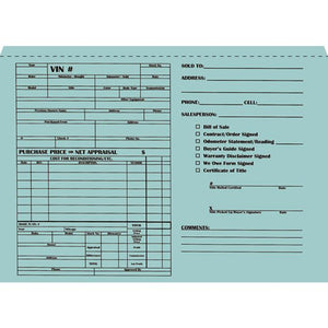 Custom Heavy Duty Deal Envelopes (Deal Jackets) Sales Department The Dealership Store Green