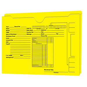 Custom 1" Expandable Jacket Sales Department The Dealership Store Yellow 