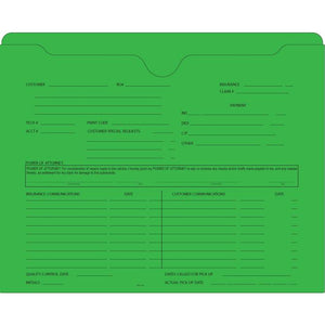 Custom Ultra Heavy Duty Deal Envelopes (Deal Jackets) Sales Department The Dealership Store Green