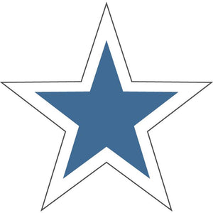 Symbol Window Stickers Sales Department The Dealership Store Blue and White Star