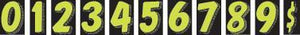 7 1/2" Number Window Stickers Sales Department The Dealership Store Fluoresent Green and Black 0 