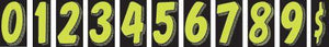 11 1/2" Number Window Stickers Sales Department The Dealership Store Fluoresent Green and Black 0 