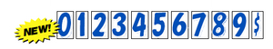 7 1/2" Number Window Stickers Sales Department The Dealership Store Blue and White 0 