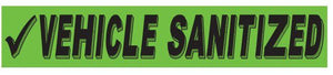 "Sanitized" Slogan Window Stickers Sales Department The Dealership Store Vehicle Sanitized 
