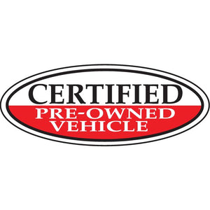 Certified Pre-Owned Window Stickers Sales Department The Dealership Store Red