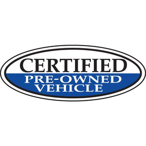 Certified Pre-Owned Window Stickers Sales Department The Dealership Store Blue