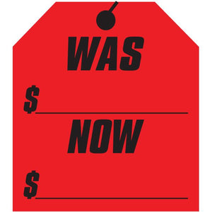 Was-Now Window Stickers Sales Department The Dealership Store Red