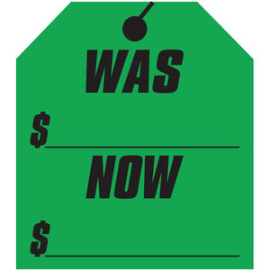 Was-Now Window Stickers Sales Department The Dealership Store Green