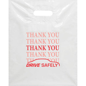 "Thank You" Plastic Patch Handle Bags Sales Department The Dealership Store 