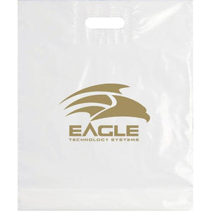 Custom Plastic Patch Handle Bags Sales Department The Dealership Store 12" x 15" Bag 
