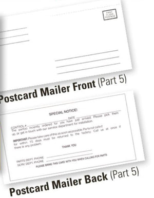 Special Parts Order Forms (Form GMPS-115-5) Parts Department The Dealership Store