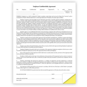 Employee Confidentiality Agreement Office Forms The Dealership Store