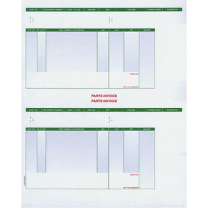 Laser Part Invoices Parts Department The Dealership Store Perforated Laser Part Invoice