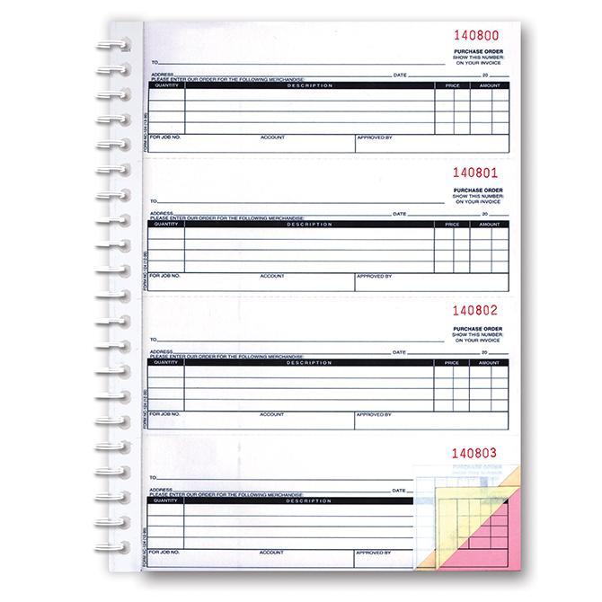 Purchase Order Books (Form NC-124-3)