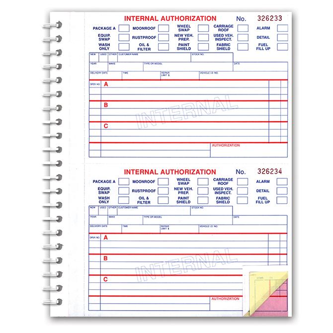 Internal Authorization Book