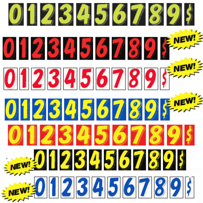 7 1/2" Number Window Stickers