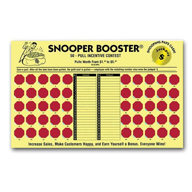 Snooper Booster Incentive Cash Boards