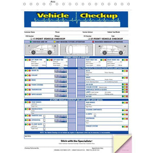 Generic Multi-Point Inspection Forms - Vehicle Checkup Service Department The Dealership Store