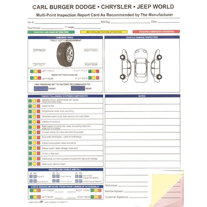 Custom Multi-Point Inspection Forms – The Dealership Store