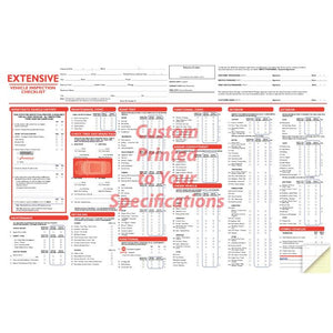 Custom Multi-Point Inspection Forms Service Department The Dealership Store 11" x 17" 2-Part 