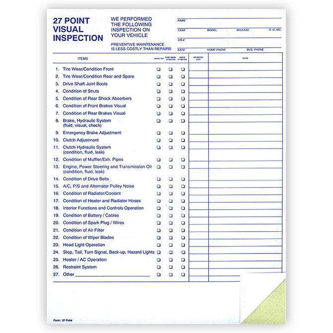 27 Point Inspection