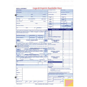 Imprinted Rental Agreement Service Department The Dealership Store (Form #CFD-252-PA4)