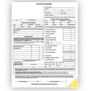 Purchase Agreement Office Forms The Dealership Store