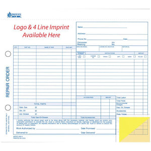 Imprinted Repair Orders Service Department The Dealership Store (Form #RO-600-3)