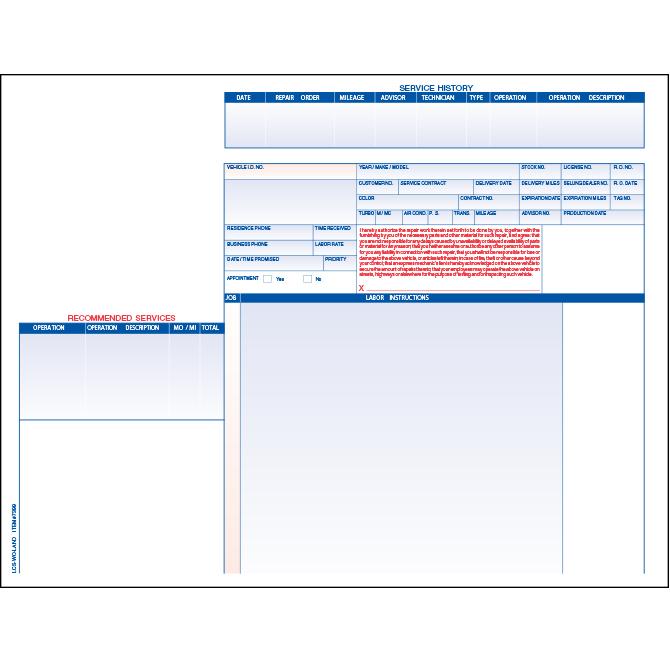 Laser Repair Orders - 32# Landscape