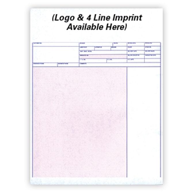 Imprinted Laser Service Invoices